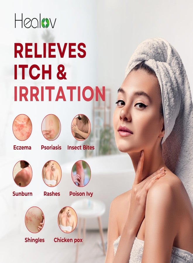 هيربلوڤ صابون هيربلوف كالامين - غسول طبيعي نقي لتخفيف الحكة فورًا - صابون كالامين مهدئ للبشرة المتهيجة، لدغات الحشرات، الأكزيما، طفح اللبلاب السام، جدري الماء - غسول نقي مضاد للحكة للوجه والجسم - Image 2